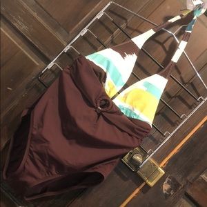 SEXY HALTER TOP ONE PEICE SWIMSUIT SZ 10